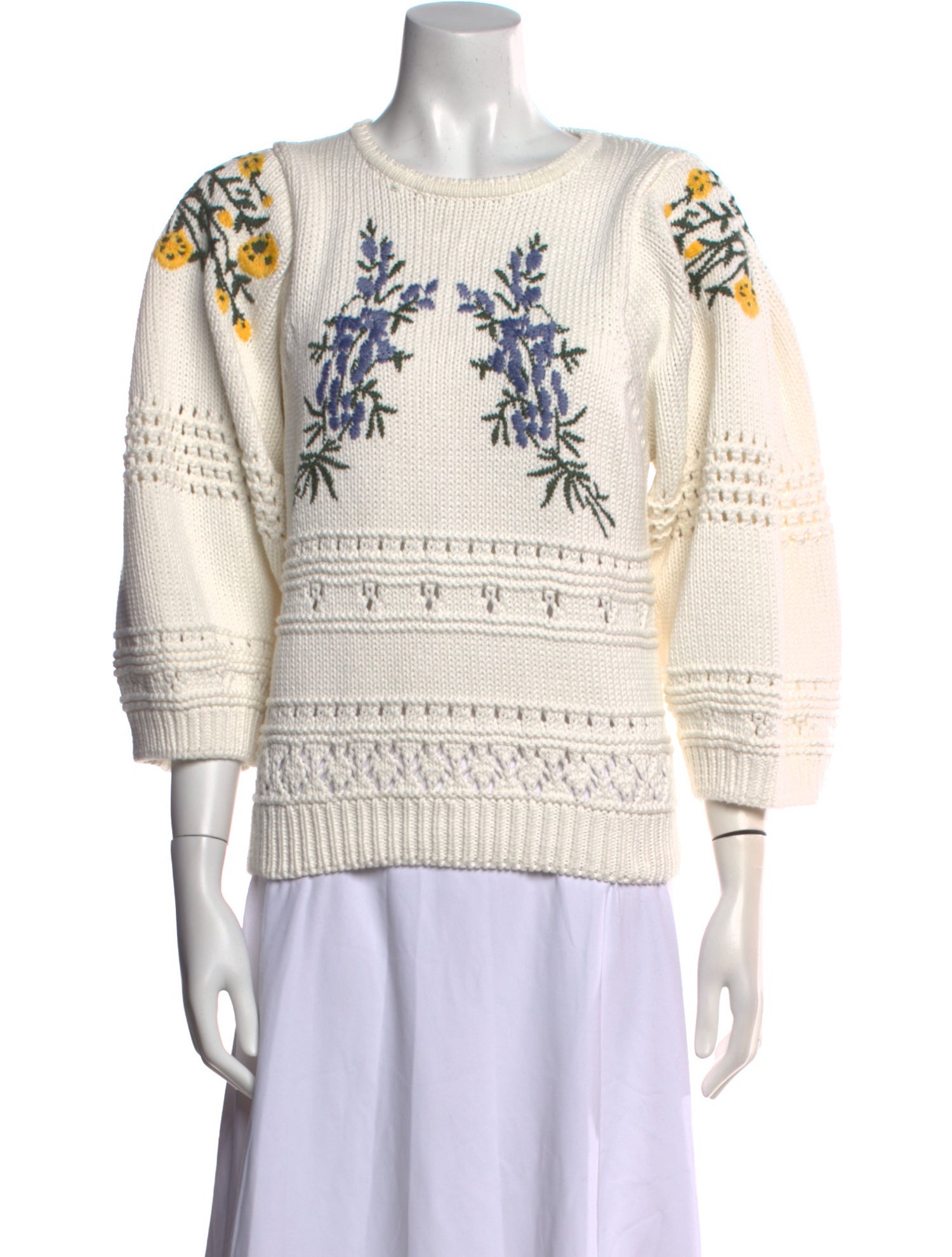 BA&SH Printed Scoop Neck Sweater