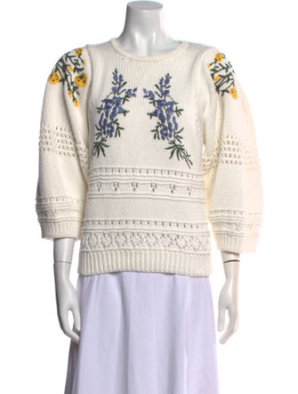 BA&SH Printed Scoop Neck Sweater