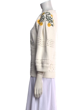 BA&SH Printed Scoop Neck Sweater