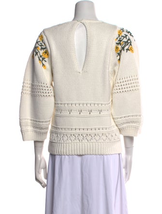 BA&SH Printed Scoop Neck Sweater