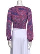 BA&SH Paisley Print V-Neck Crop Top