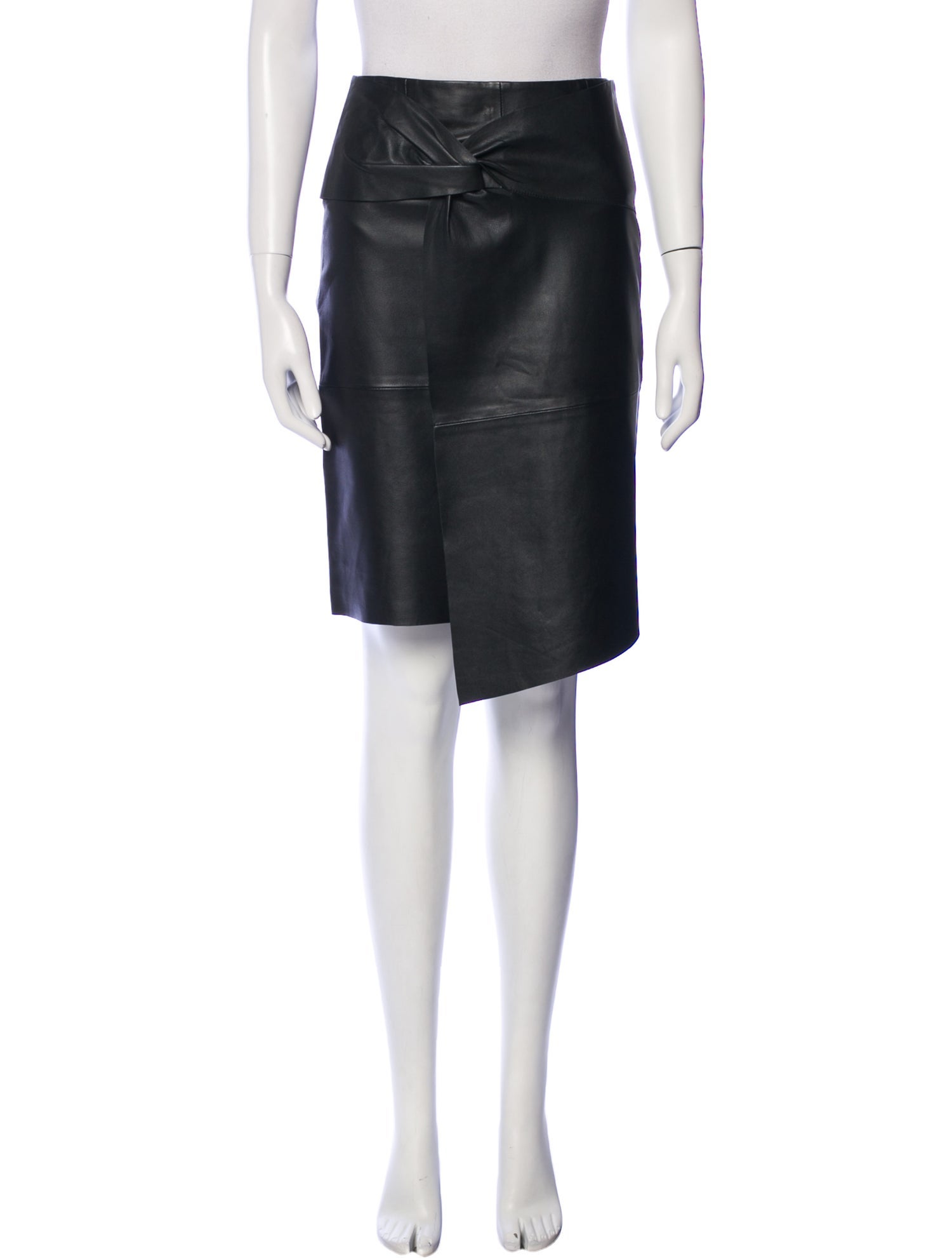 BA&SH Leather Knee-Length Skirt