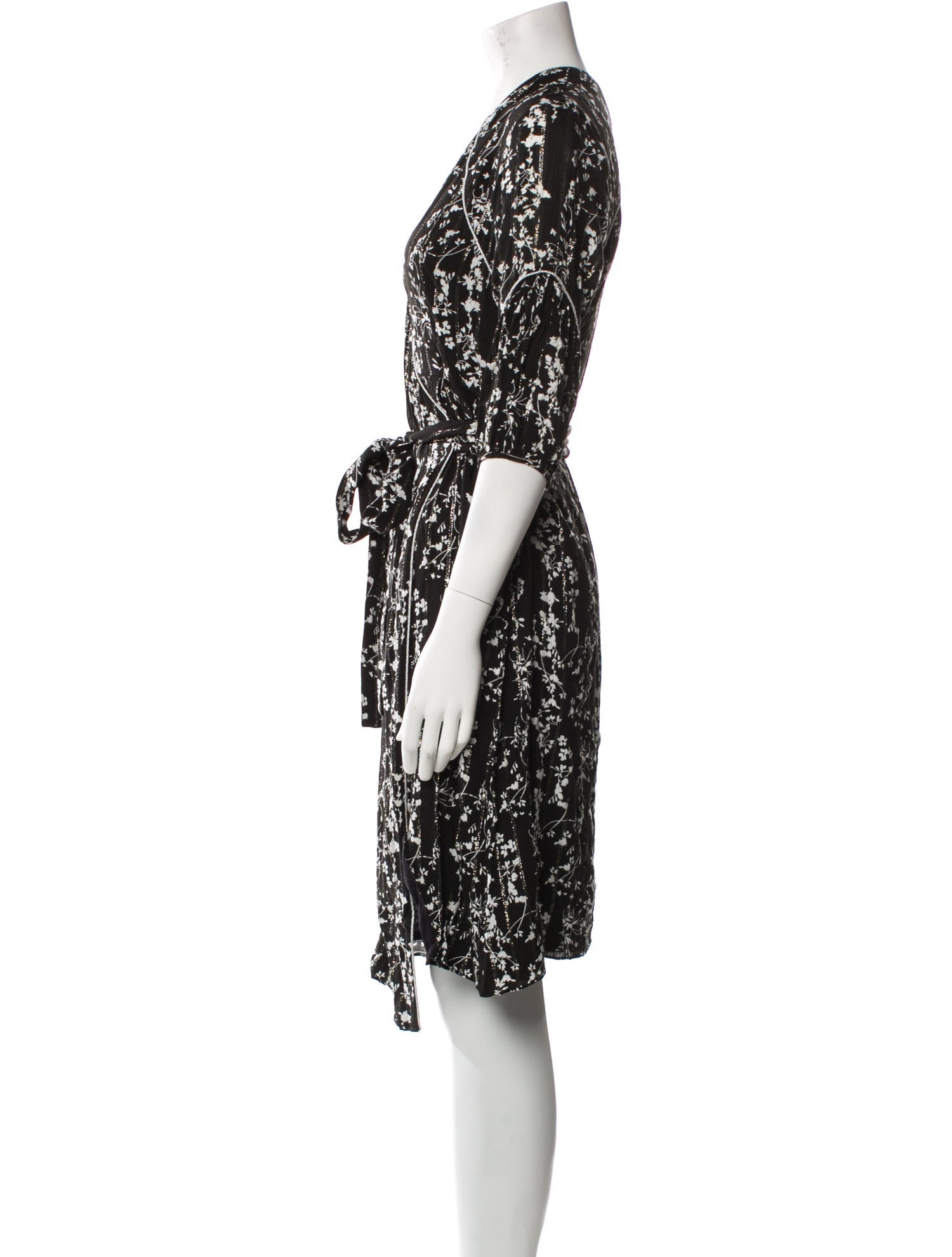 BA&SH Floral Print Knee-Length Dress