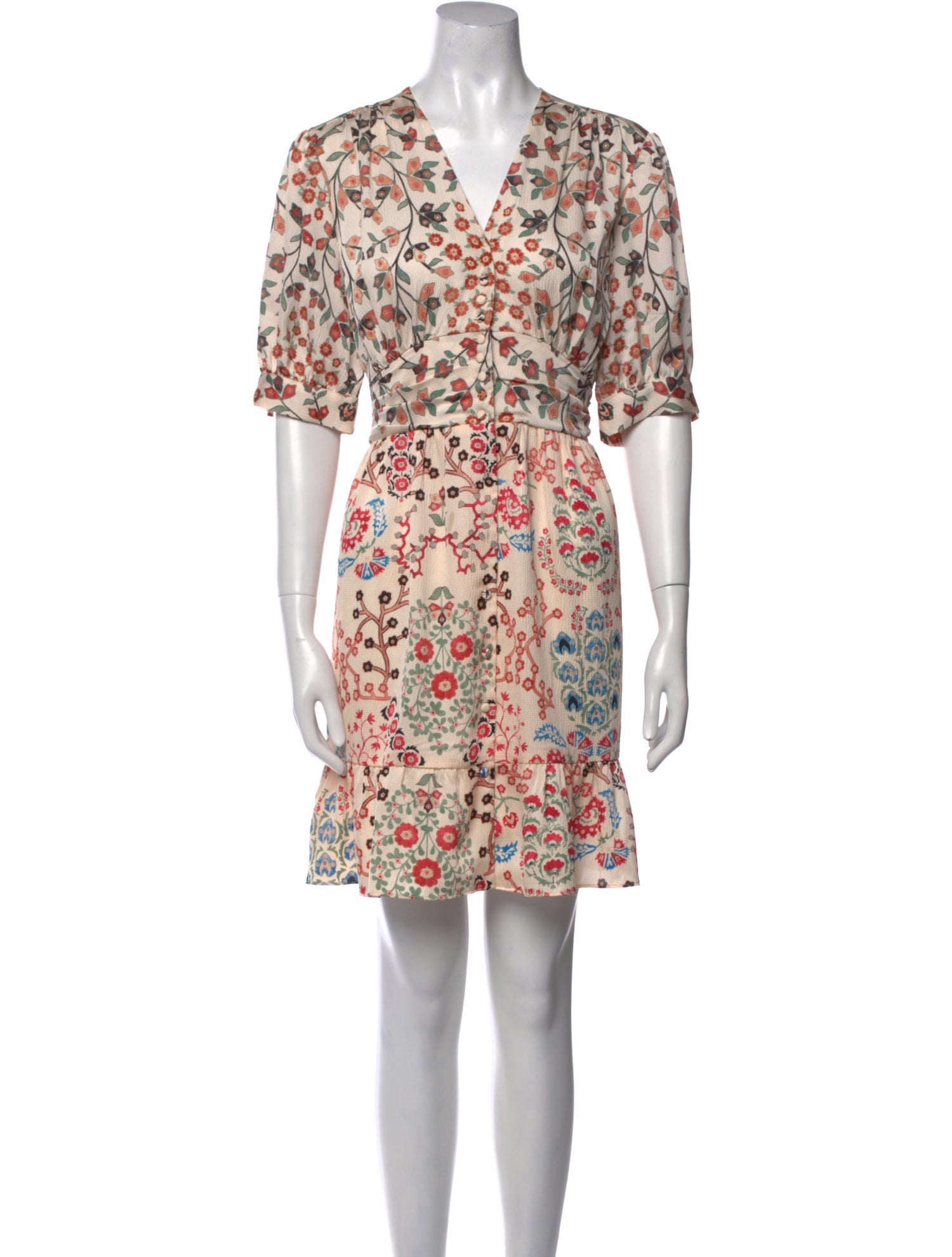 BA&SH Floral Print Mini Dress