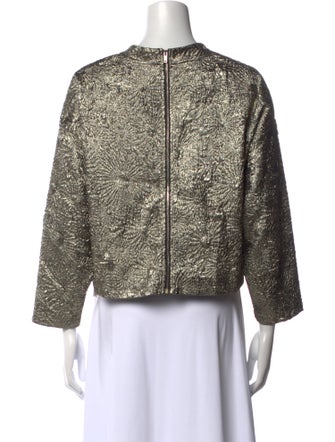 BA&SH Printed Mock Neck Crop Top