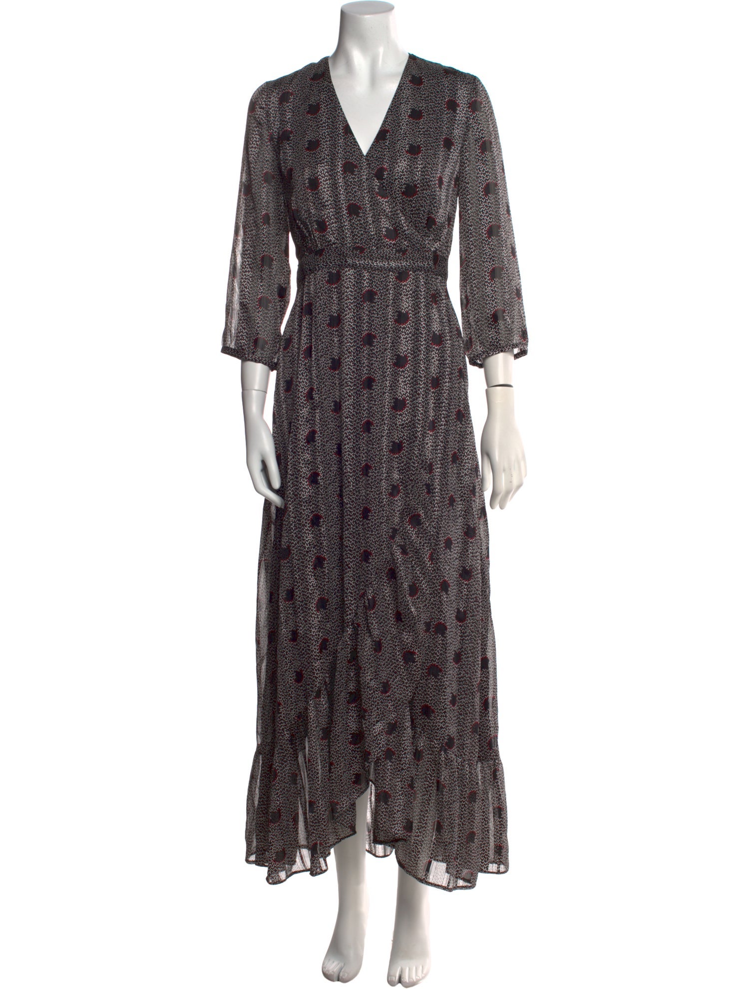 BA&SH Floral Print Long Dress