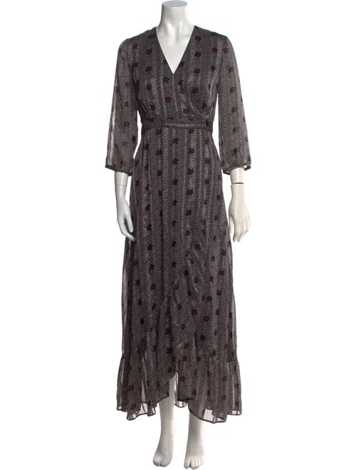 BA&SH Floral Print Long Dress