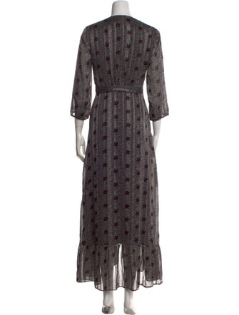 BA&SH Floral Print Long Dress