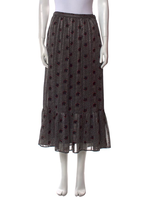 BA&SH Printed Midi Length Skirt