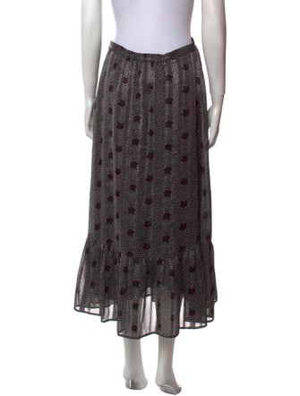 BA&SH Printed Midi Length Skirt