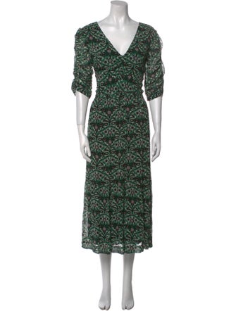 BA&SH Printed Long Dress