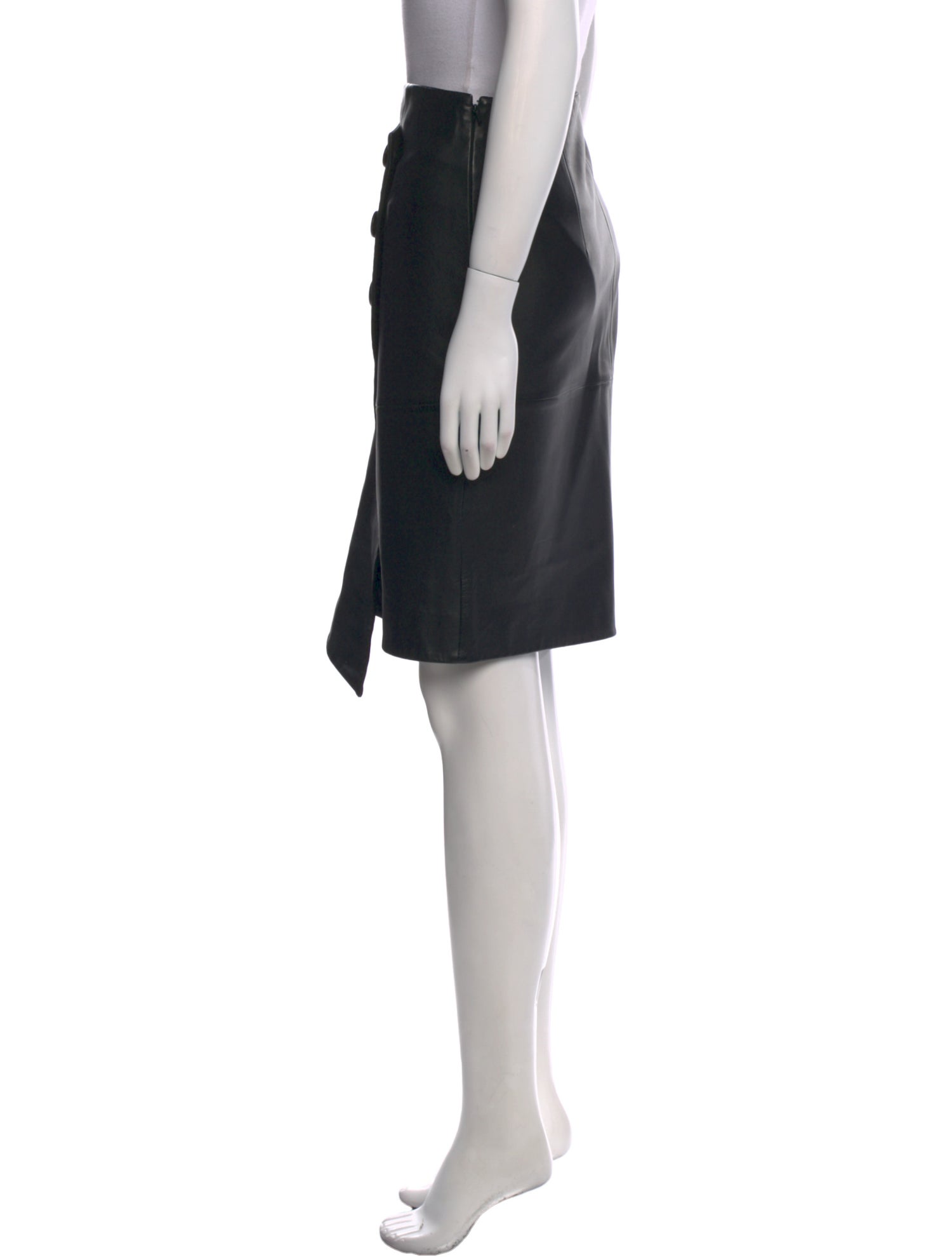 BA&SH Leather Knee-Length Skirt