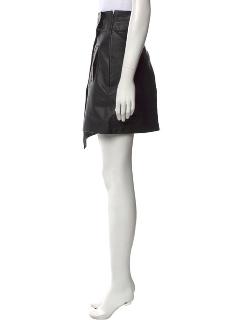 BA&SH Lamb Leather Knee-Length Skirt