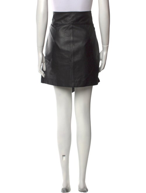 BA&SH Lamb Leather Knee-Length Skirt