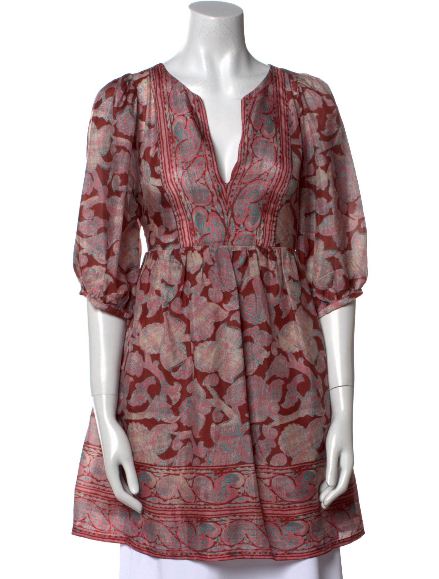 BA&SH Silk Floral Print Tunic