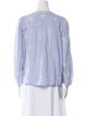 BA&SH Crew Neck Three-Quarter Sleeve Button-Up Top