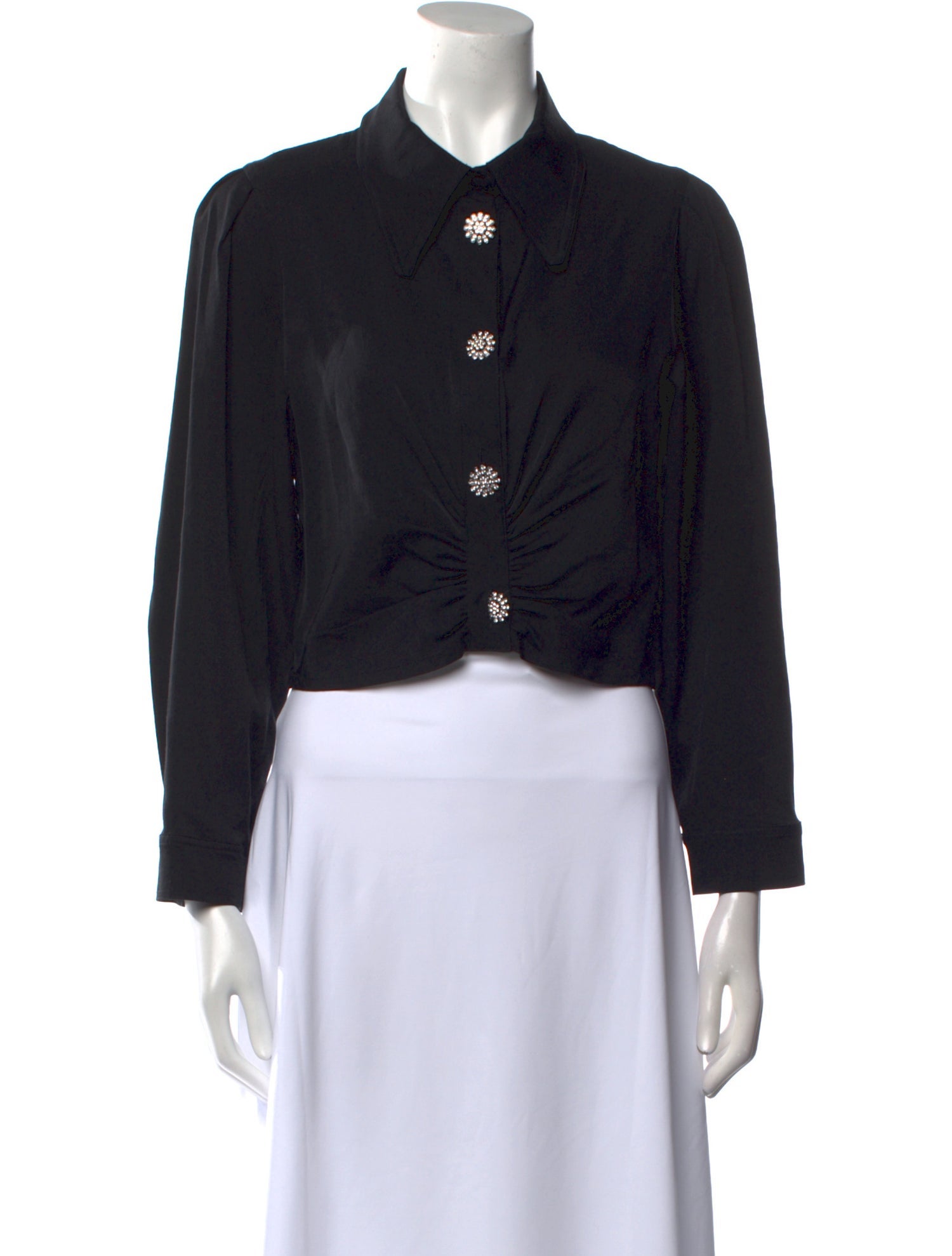 BA&SH Long Sleeve Crop Top