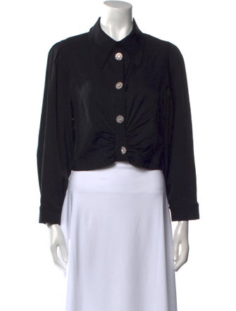 BA&SH Long Sleeve Crop Top