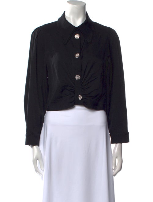 BA&SH Long Sleeve Crop Top