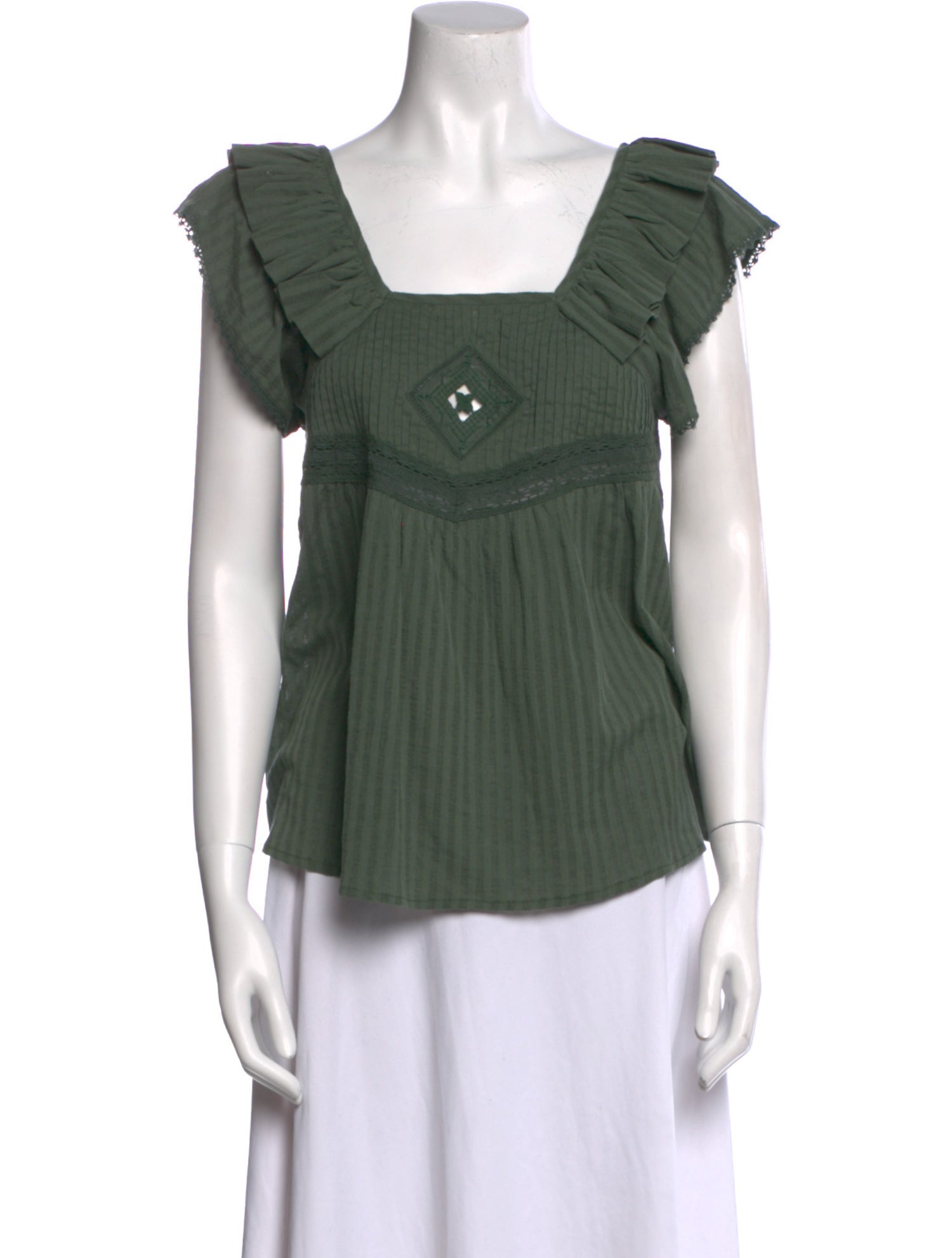 BA&SH Square Neckline Short Sleeve Top