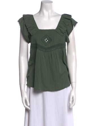 BA&SH Square Neckline Short Sleeve Top