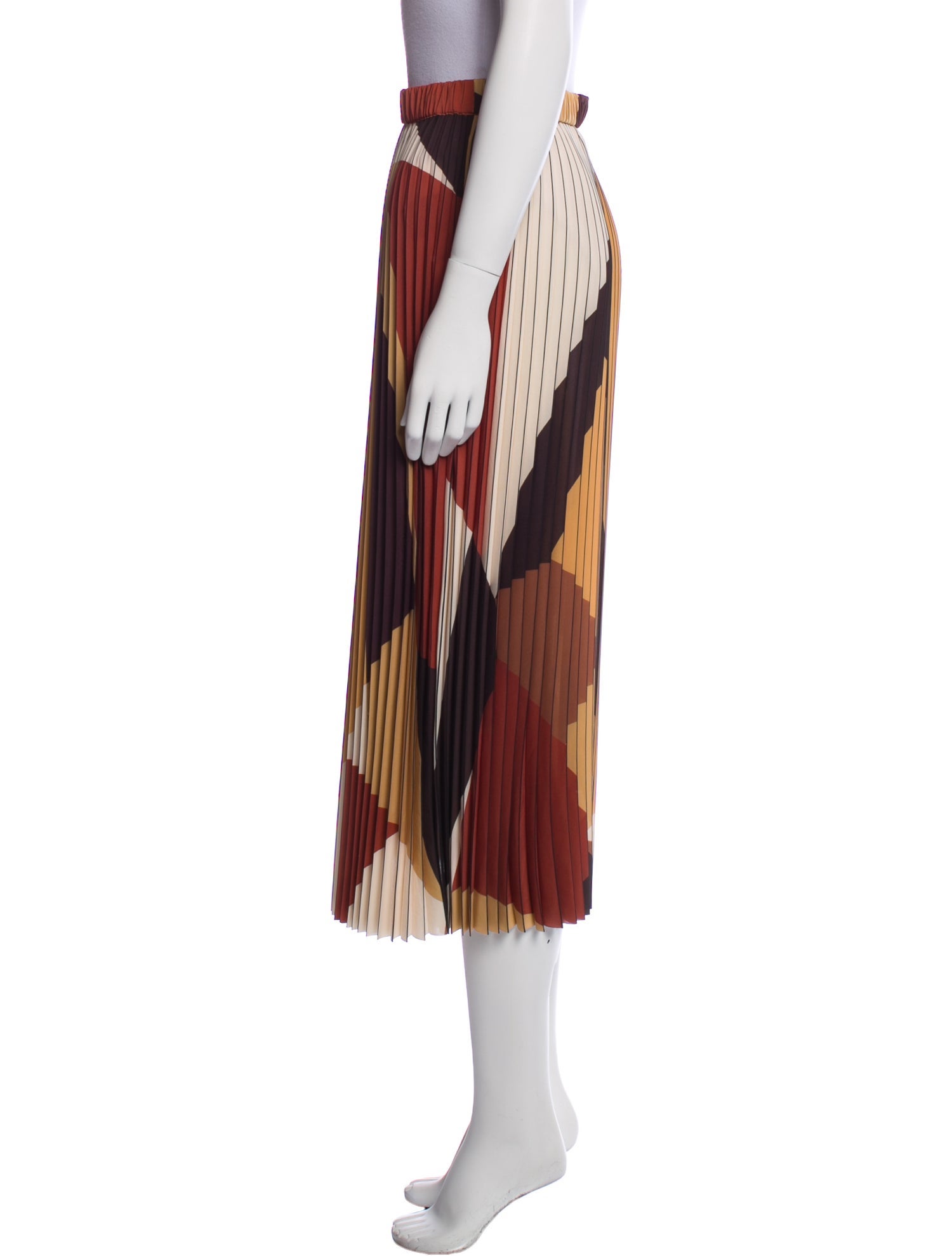 BA&SH Colorblock Pattern Midi Length Skirt