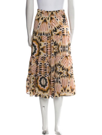 BA&SH Printed Midi Length Skirt