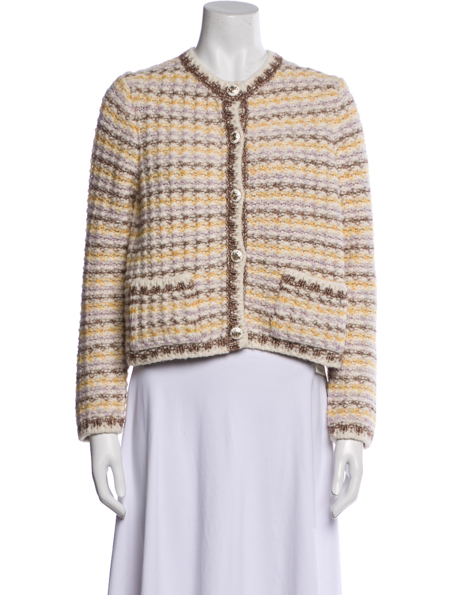 BA&SH Wool Tweed Pattern Evening Jacket