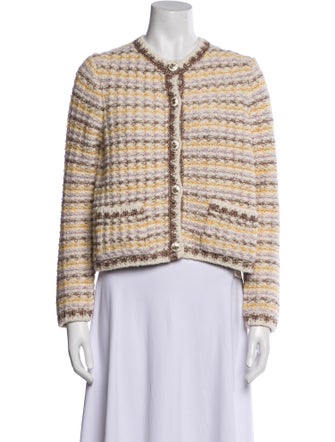 BA&SH Wool Tweed Pattern Evening Jacket