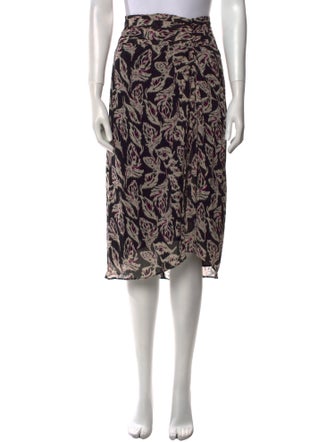 BA&SH Floral Print Midi Length Skirt