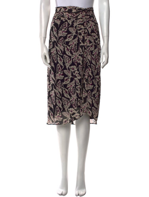 BA&SH Floral Print Midi Length Skirt