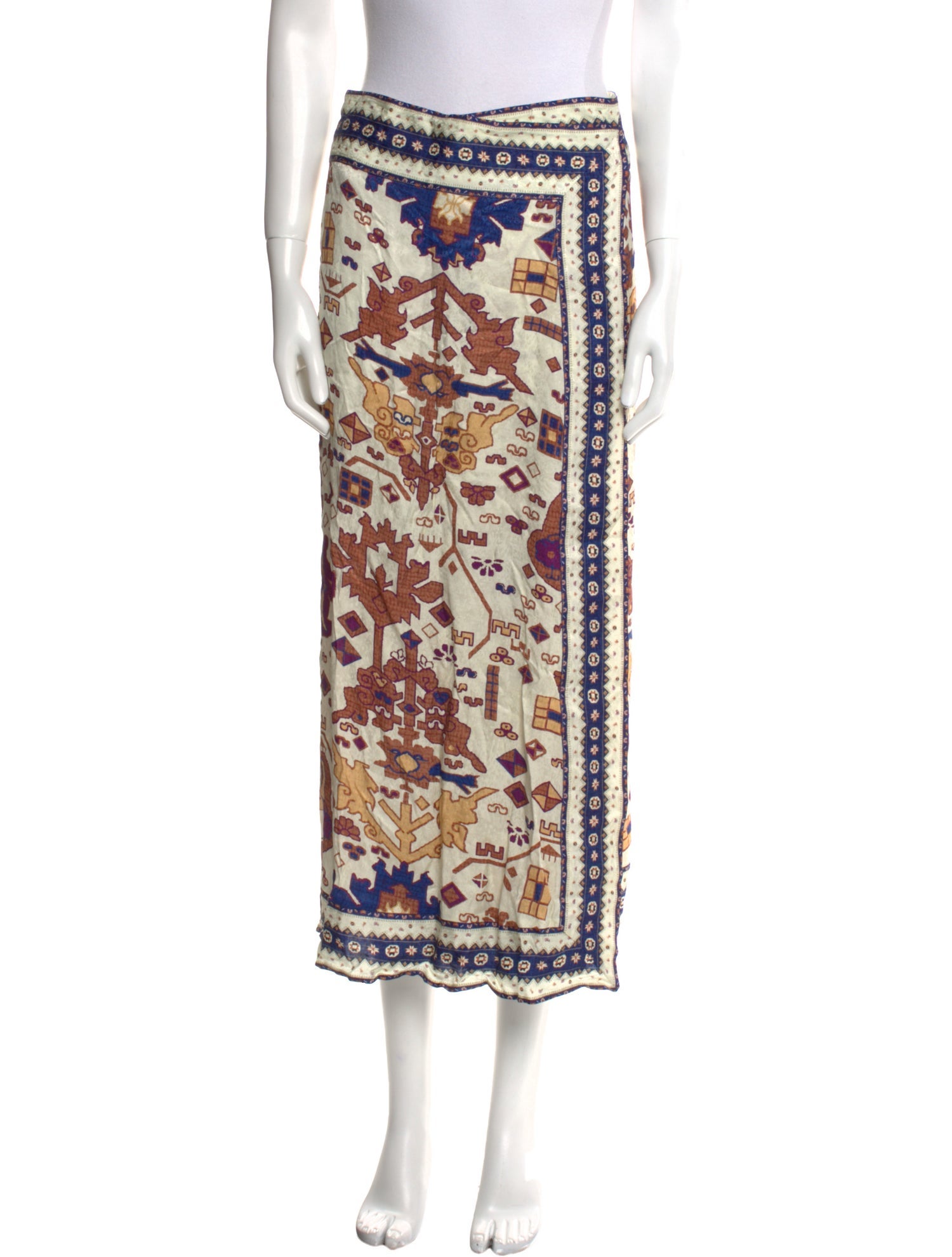 BA&SH Printed Midi Length Skirt w/ Tags