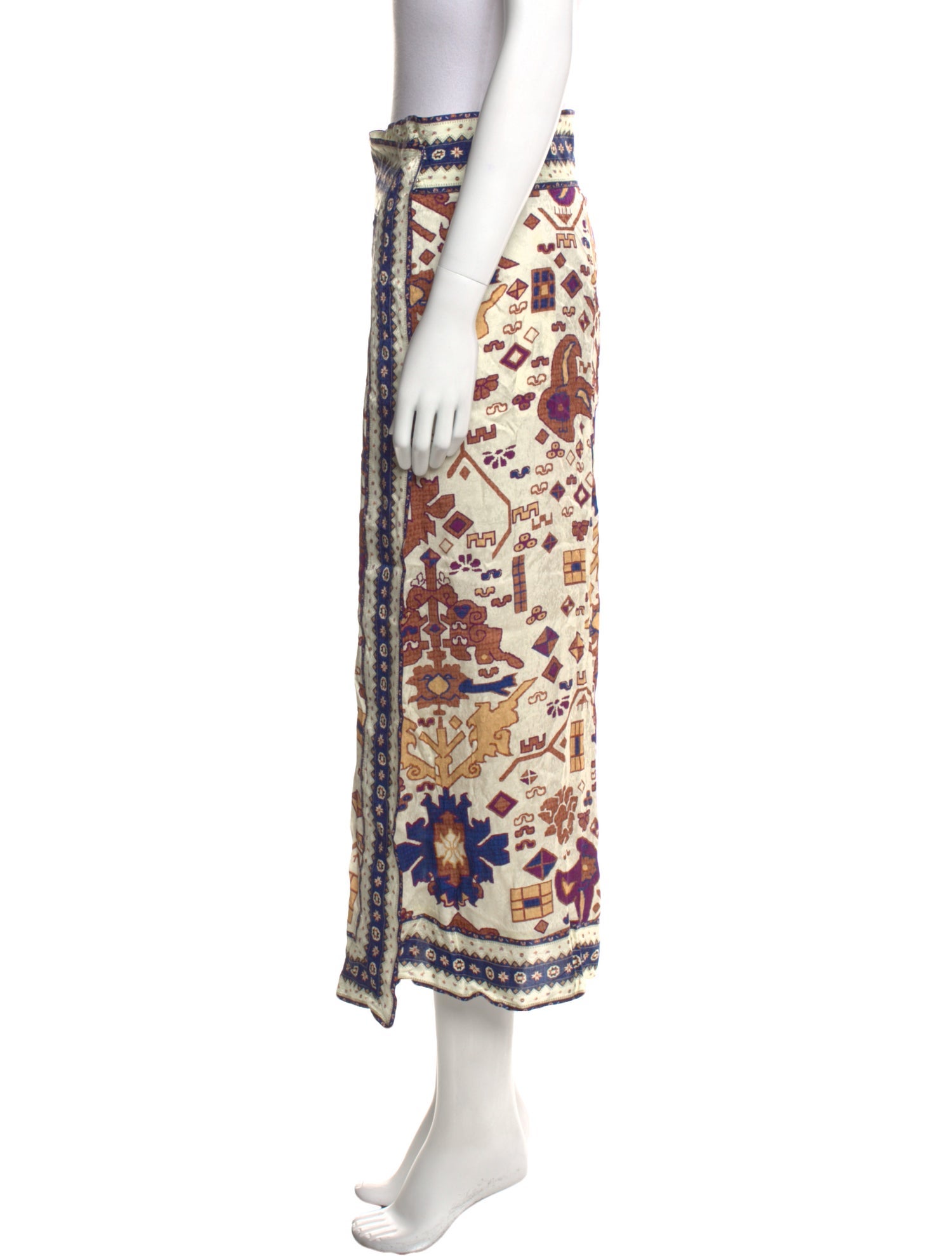 BA&SH Printed Midi Length Skirt w/ Tags