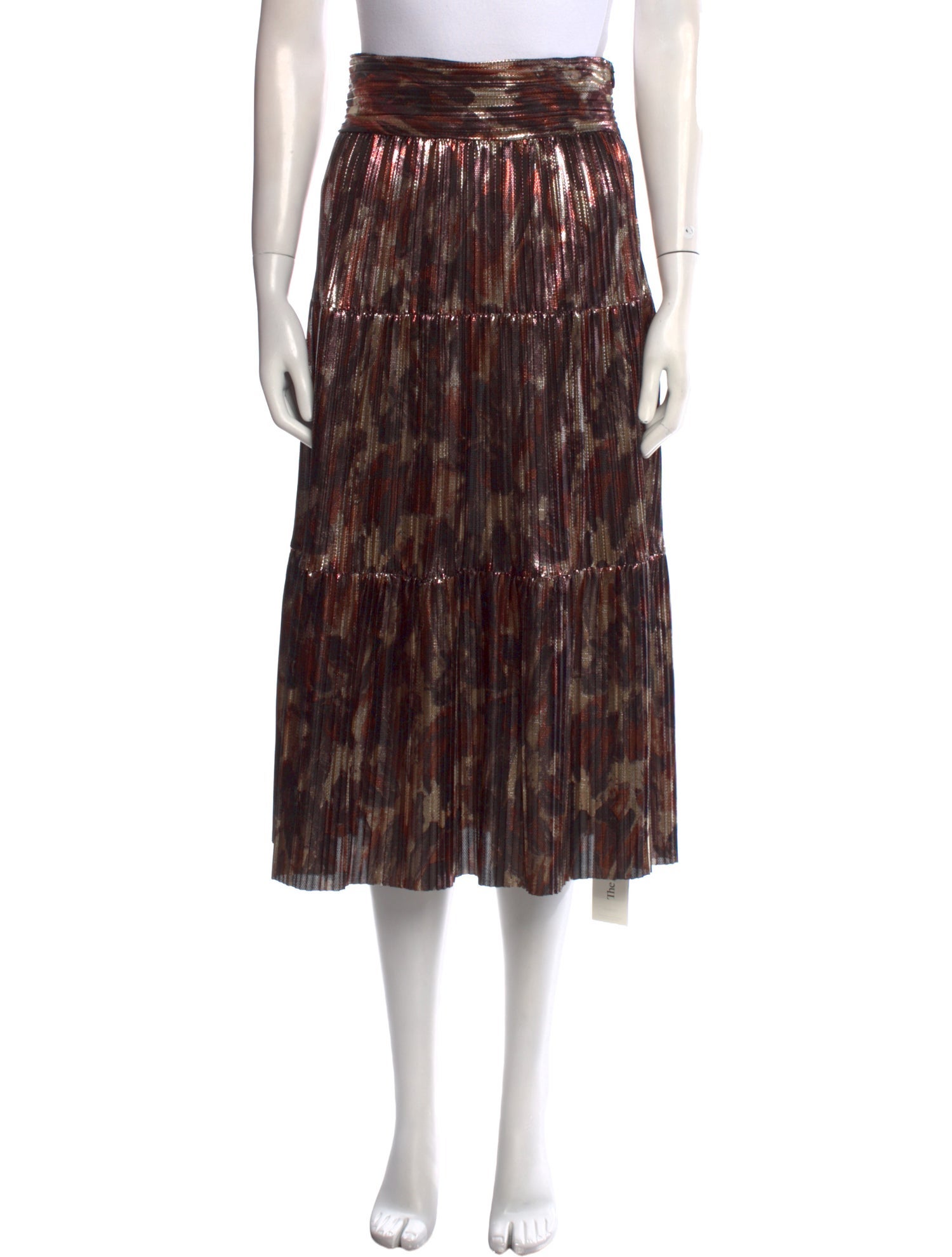 BA&SH Pleated Accents Midi Length Skirt