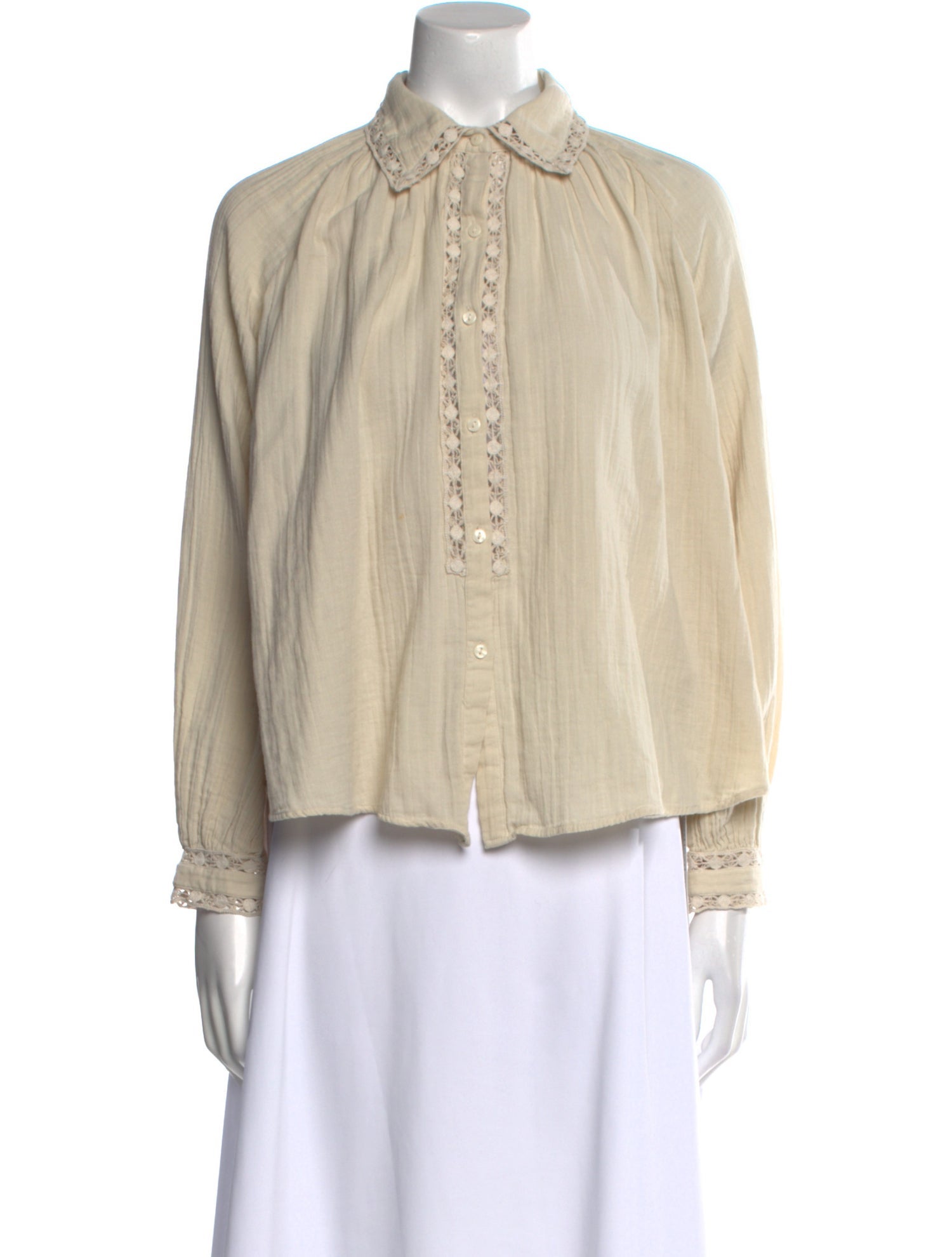BA&SH Long Sleeve Button-Up Top