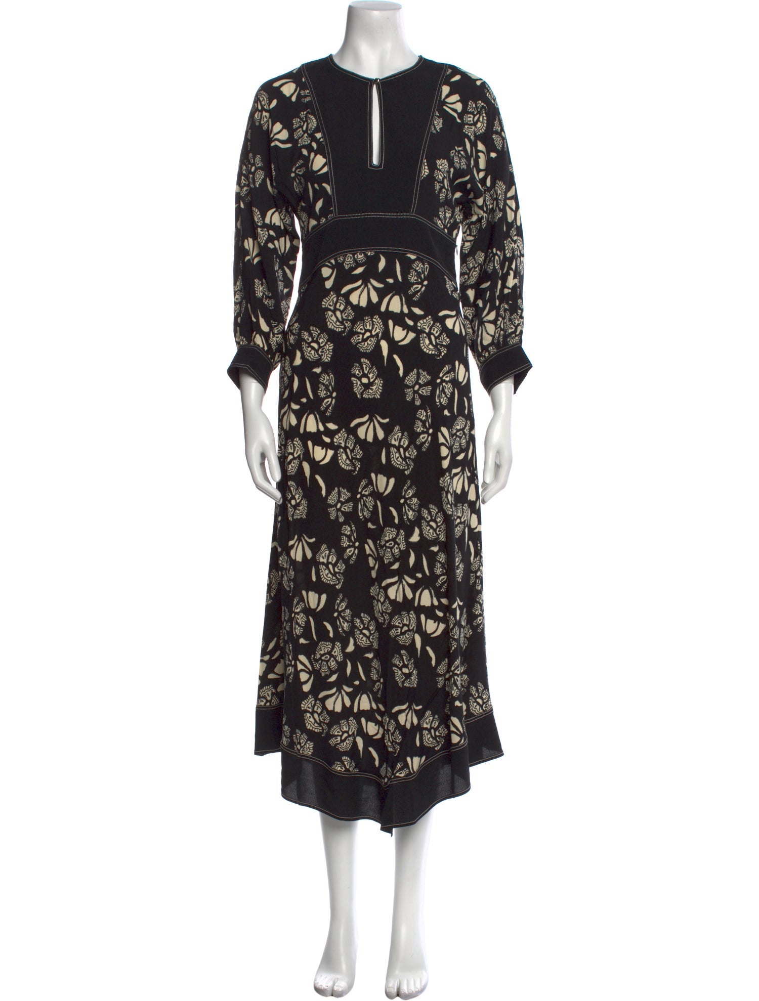 BA&SH Printed Long Dress w/ Tags