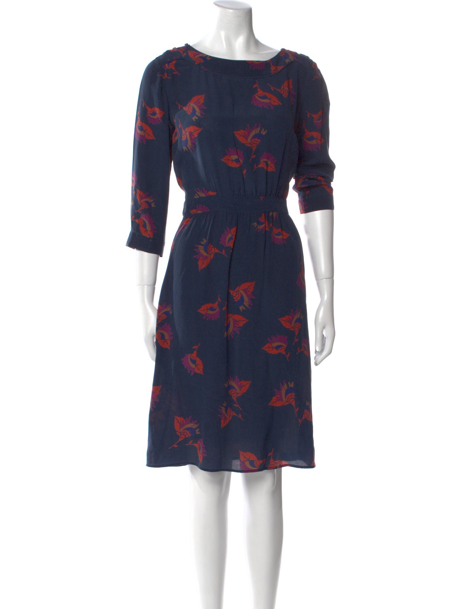 BA&SH Silk Knee-Length Dress