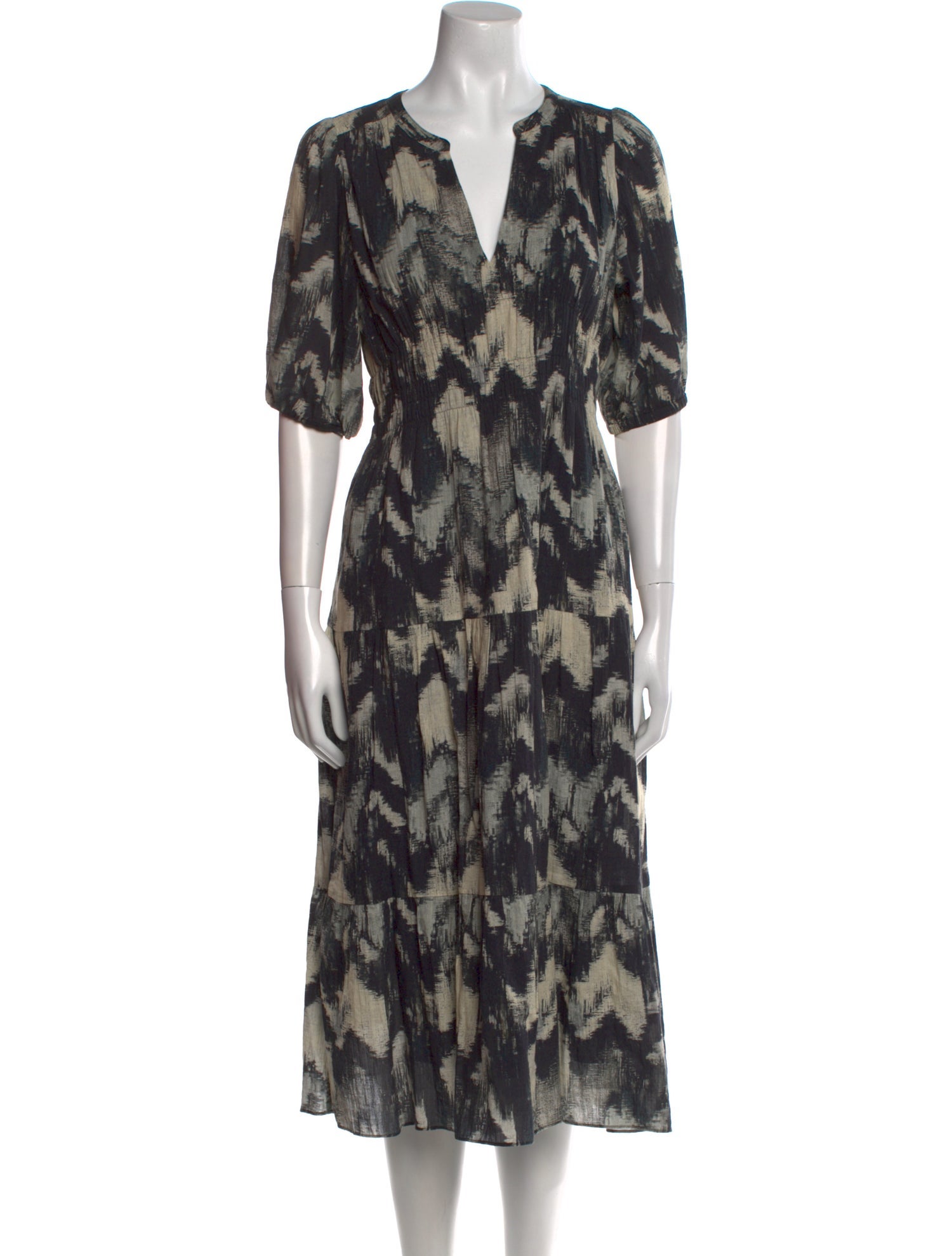 BA&SH Printed Midi Length Dress
