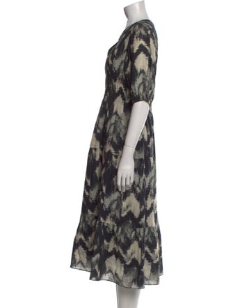 BA&SH Printed Midi Length Dress