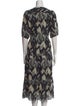 BA&SH Printed Midi Length Dress