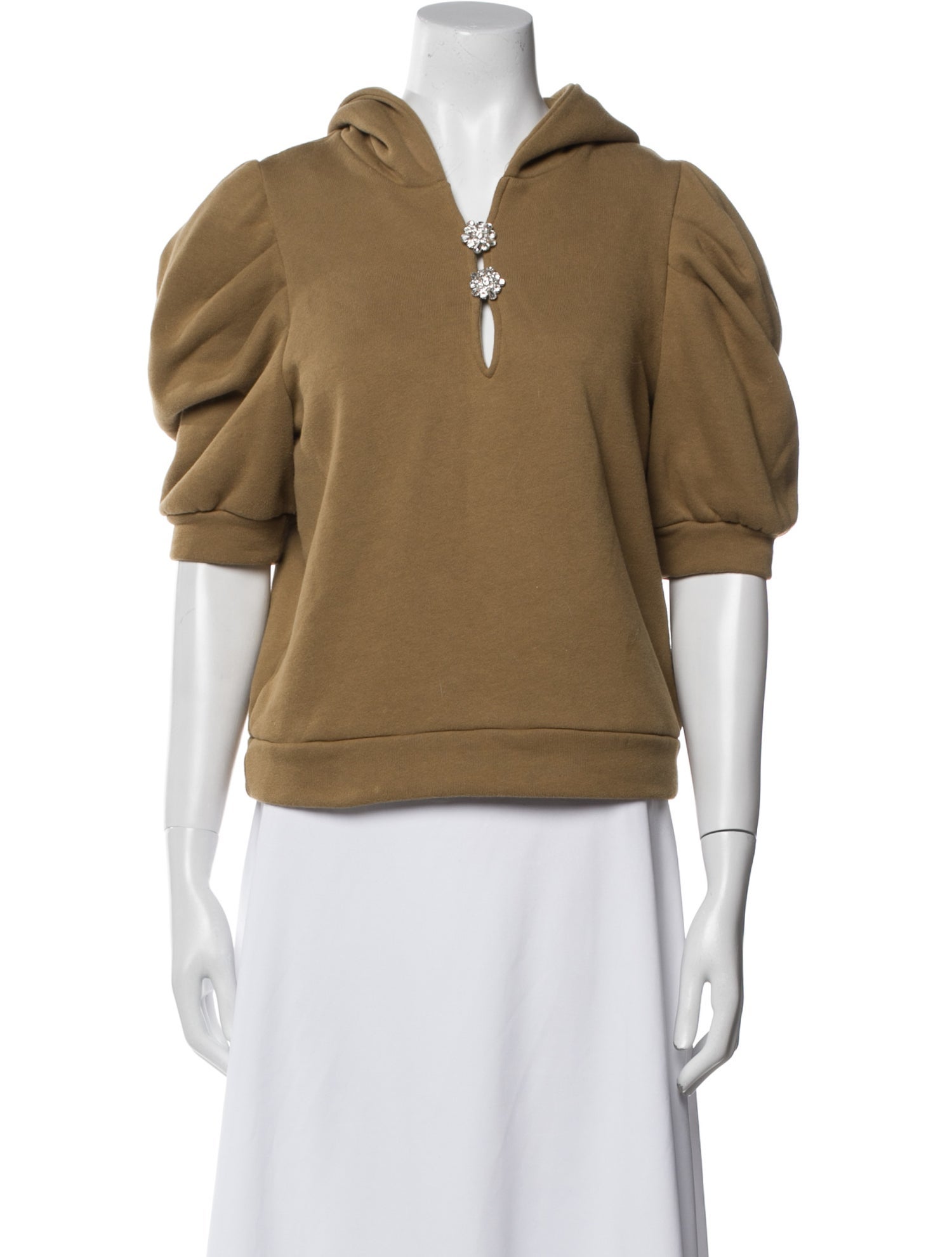 BA&SH V-Neck Short Sleeve Sweatshirt