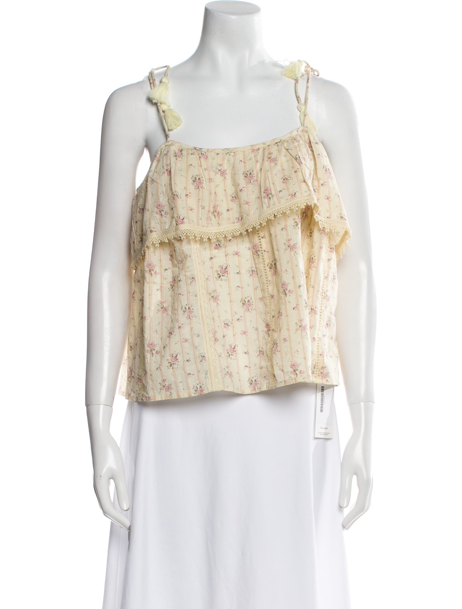 BA&SH Floral Print Square Neckline Blouse w/ Tags