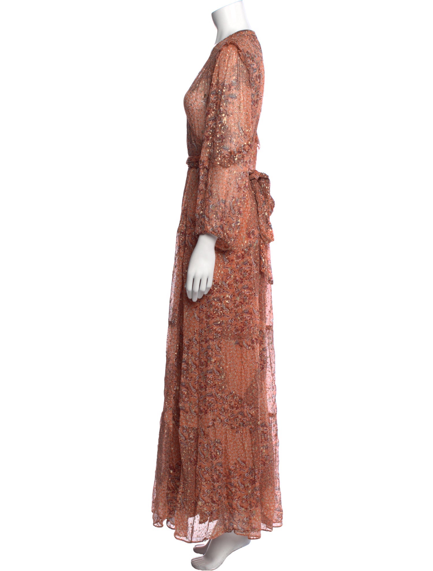 BA&SH Paisley Print Long Dress