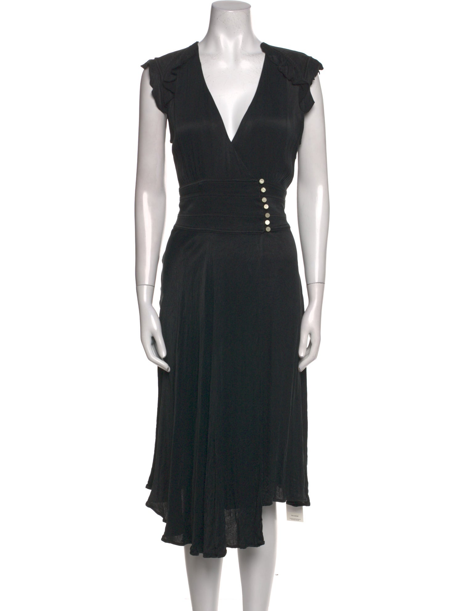 BA&SH V-Neck Midi Length Dress