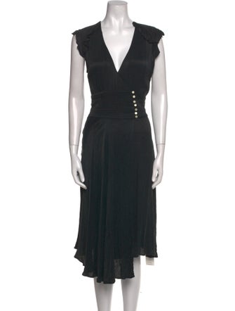 BA&SH V-Neck Midi Length Dress