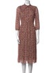 BA&SH Floral Print Midi Length Dress