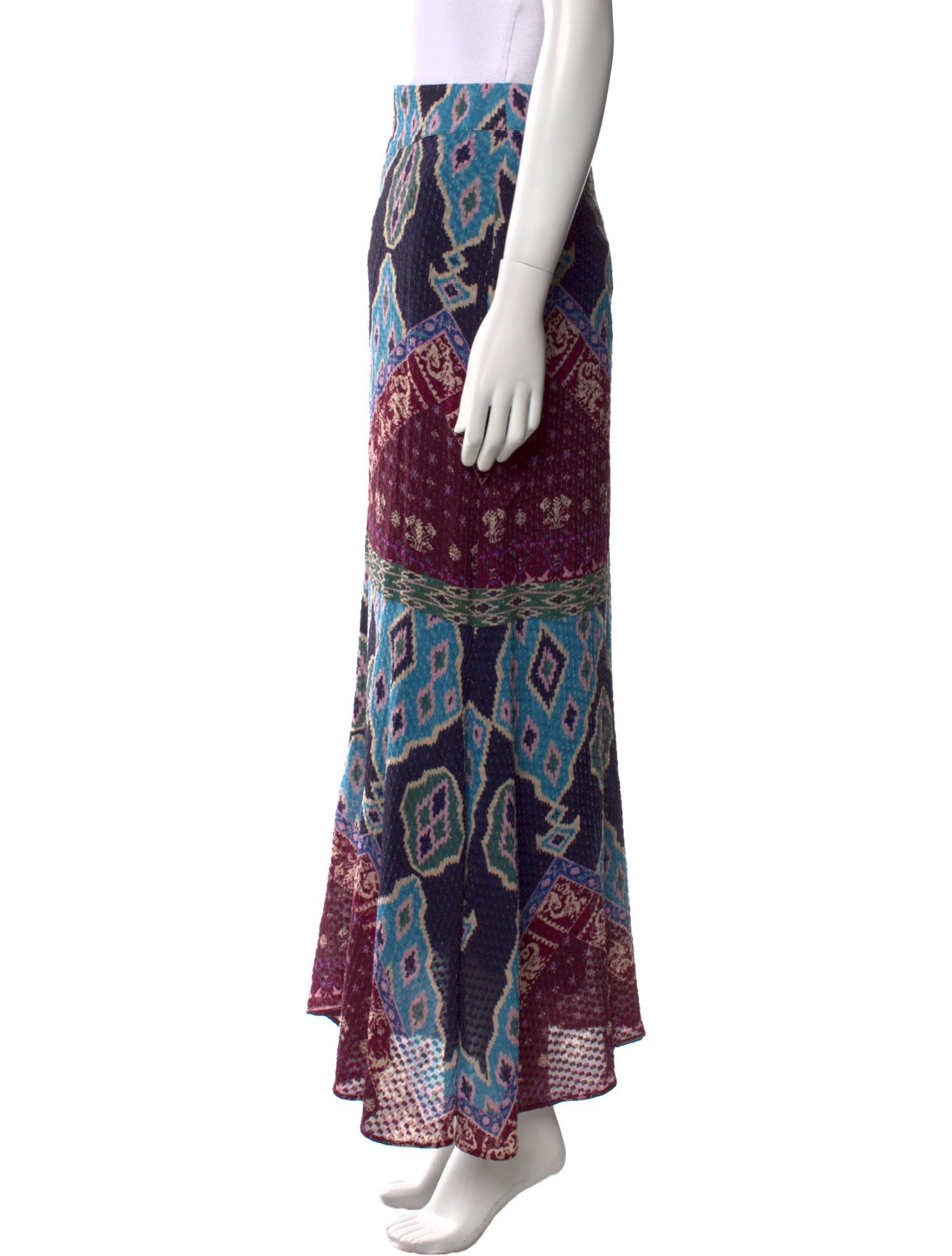 BA&SH Printed Long Skirt