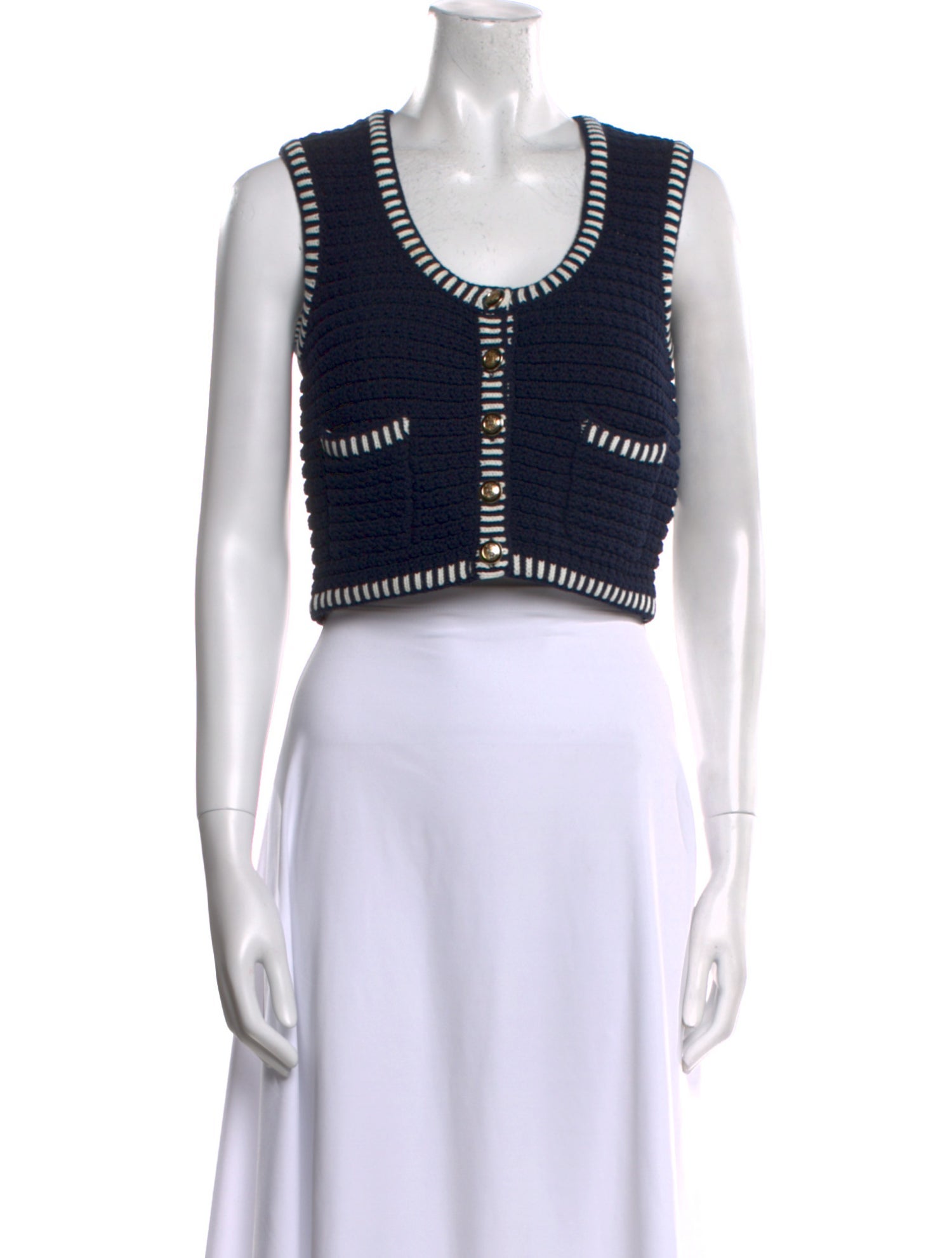 BA&SH Scoop Neck Sleeveless Crop Top