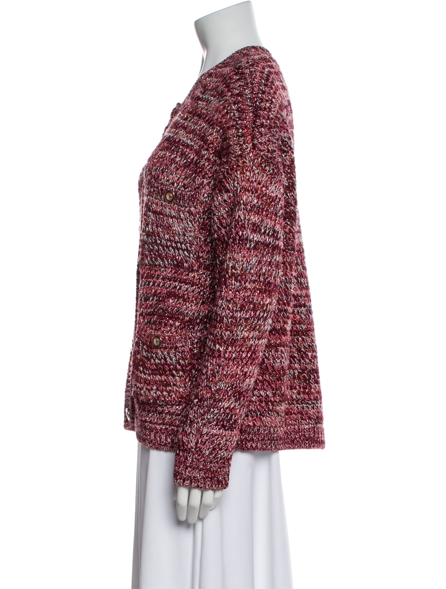 BA&SH Tweed Pattern Scoop Neck Sweater w/ Tags