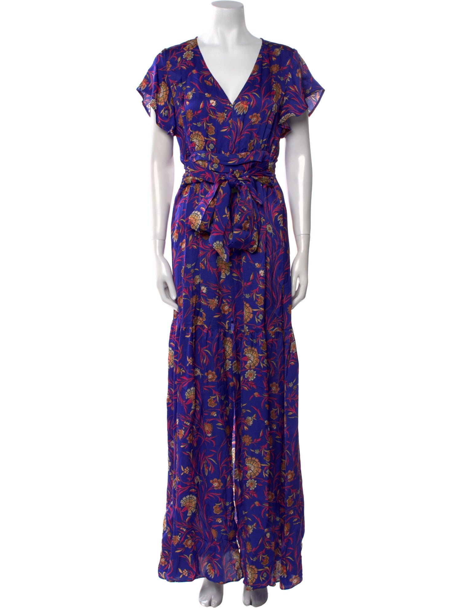 BA&SH Floral Print Long Dress
